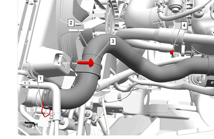 Fuga de refrigerante de la manguera de entrada del radiador
